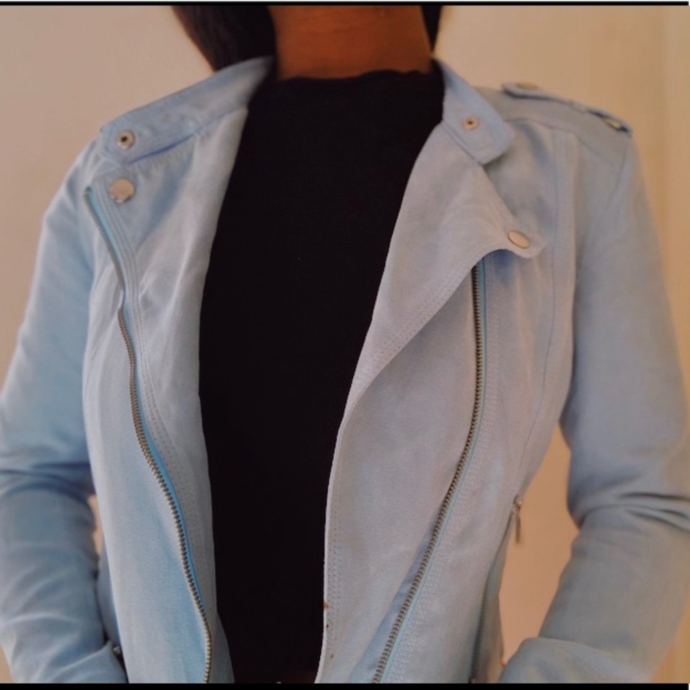 Super Cute Baby Blue Moto Jacket ❗️❗️❗️